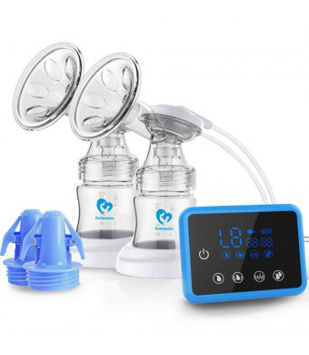 Bellababy Double Electric Breast Feeding Pumps Pain Free Strong Suction Power Touch Panel High Definition Display