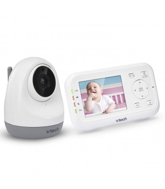 VTech VM3261 2.8 Digital Video Baby Monitor with Pan and Tilt Camera, Full Color and Automatic Night Vision, White
