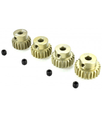 Apex RC Products 48 Pitch 20T 21T 22T 23T Aluminum Pinion Gear Set #9751