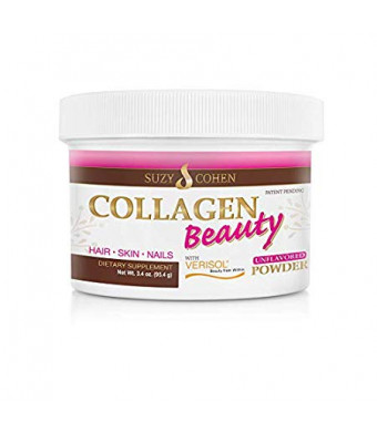 Collagen Beauty Unflavored Powder Drink with Verisol - 3.4 oz - By Suzy Cohen, RPh