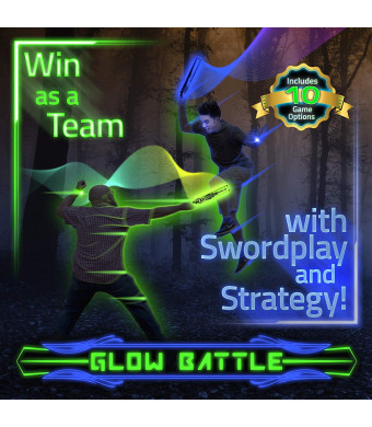 Glow Battle: A Light-Up Sword Game for Groups with 10 Ways to Play  Glow-in-The-Dark, Indoor and Outdoor Active Fun for Kids, Teens and Adults
