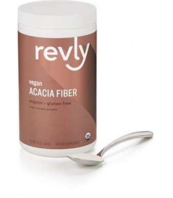 Amazon Brand - Revly Organic Acacia Fiber Powder, 12 Ounce, 52 Servings, Vegan
