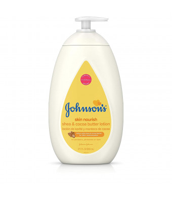 Johnson's Moisturizing Dry Skin Baby Lotion with Shea and Cocoa Butter, 27.1 fl. oz