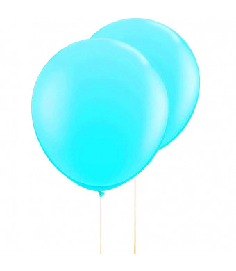 AZOWA Large Round Latex Balloons Teal Blue Jumbo Party Balloons Tiffany Blue Big Balloons for Party Decorations 10 Pack 36 inches