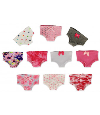 PZAS Toys 18 Inch Doll Underwear - 10 Pairs of Underwear, Fits American Girl Doll