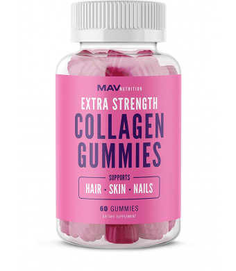 Collagen Gummies Supplement for Men and Women Formulated to Enhance Healthy Hair, Skin and Nails - Anti-Aging Benefits with Vitamin C, E, Biotin Sustaining Firmness and Tone; All-Natural, Non-GMO