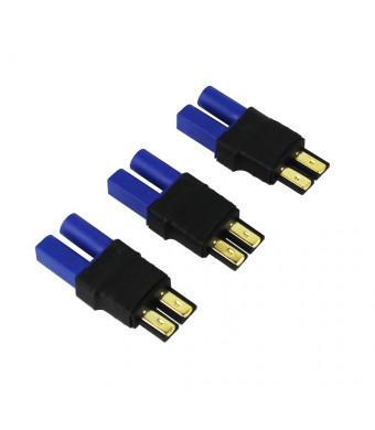 OliYin 3pcs Male TRX Traxxas Style to Female EC5 Losi Adapter Connector for Brushless SCT LiPo Slash(Pack of 3)