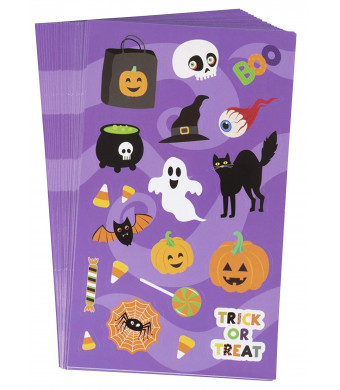 Juvale Halloween Stickers - 36-Sheet Halloween Party Stickers for Kids, Festive Stickers for Student Rewards, Party Supplies, Trick-or-Treat, Goodie Bags, 720 Total Pieces