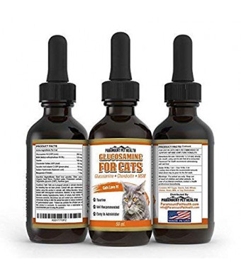 Paramount Pet Health Liquid Glucosamine for Cats | Cat Glucosamine Chondroitin MSM and Taurine | Made in The USA