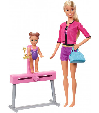 Barbie Gymnastics Coach Doll and Playset