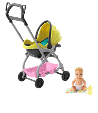 Barbie Skipper Babysitters Inc. Yellow Stroller Playset