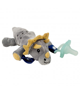 Dr. Brown's Lovey Pacifier and Teether Holder, Triceratops with Teal, 0 Months+