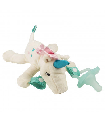 Dr. Brown's Lovey Pacifier and Teether Holder, 0 Months+, Unicorn with Teal
