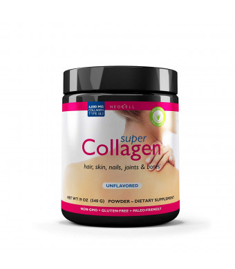 NeoCell - Super Collagen Powder - Unflavored - 6600mg Hydrolyzed Super Collagen Type 1and3 Promotes Healthy Hair, Skin, Nails, Joints, Tendons, Ligaments, and Bones; Non-GMO and Gluten-Free - 19 oz.