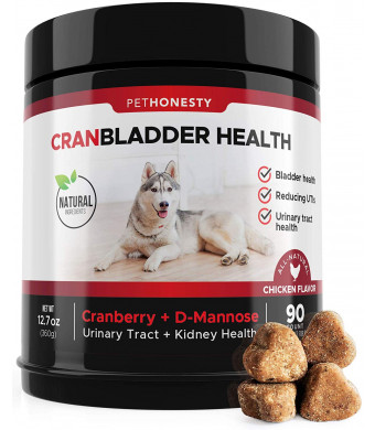Cranberry for Dogs - Cranberry Pills for Dogs Chews Bladder Support - Dog UTI Treatment food - Bladder Infection Relief, Urinary Tract Health, UT Incontinence, Immune System D Mannose - Made in USA