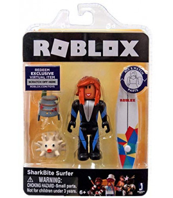 Roblox Gold Collection SharkBite Surfer Single Figure Pack with Exclusive Virtual Item Code