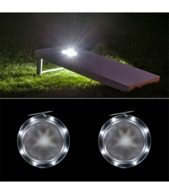 iBetterLife Cornhole Lights Set of 2, 6" Standard Corn Hole Board Night Light w/ 10 Ultra Bright LED, Includes Screws Easy Mounting, Long Lasting, Enjoy Your Bean Bag Toss Game for Hours