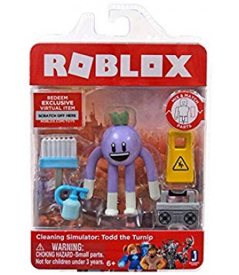 Roblox Cleaning Simulator: Todd the Turnip Single Figure Core Pack with Exclusive Virtual Item Code