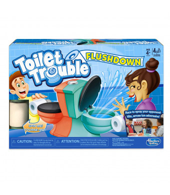 Hasbro Toilet Trouble Flushdown Kids Game Water Spray Ages 4+