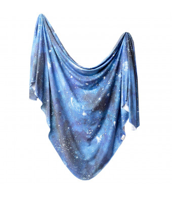 Large Premium Knit Baby Swaddle Receiving Blanket"Galaxy" by Copper Pearl