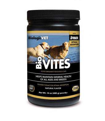 BiologicVET BioVITES Multi-Nutrient - Vitamins, Minerals and Enzymes for Dogs and Cats, Powder