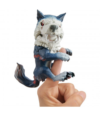 Untamed Dire Wolf by Fingerlings  Midnight (Black and Red)  Interactive Collectible Toy  By WowWee