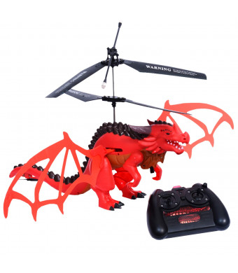 YARMOSHI Flying Dragon with Remote Control. Wings Realistically Flap While in Flight. Robotic, Fantasy Play. Easy to Use Fun Gift for Boys and Girls Kids Age 6+
