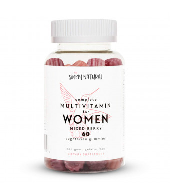 Simply Natural Women's Complete Gummy Vitamins, Non-GMO, Chewable Adult Daily Multivitamins, Vegetarian-Friendly Pectin, 60 Count (30 Day Supply)