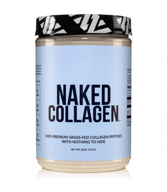 Naked Collagen - Collagen Peptides Protein Powder, 60 Servings Pasture-Raised, Grass-Fed Hydrolyzed Collagen Supplement | Paleo Friendly, Non-GMO, Keto, Gluten Free | Unflavored 20oz