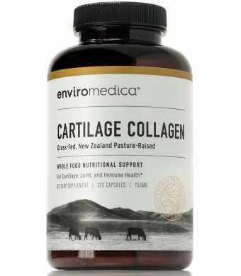 Enviromedica Tracheal Cartilage Collagen Supplement Capsules of Undenatured Type II Bovine Collagen Protein sourced from Grass Fed New Zealand Beef (120ct)