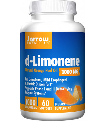 Jarrow Formulas D-Limonene, Stimulates Phase I and Phase II Detoxifying Enzyme Systems As Well As The Overall Immune System*,1000 MG, 60 Softgels