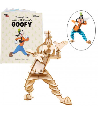 IncrediBuilds Disney Goofy Book and 3D Wood Model Kit - Build, Paint and Collect Your Own Wooden Model - Great for Kids and Adults, 8+ - 6"