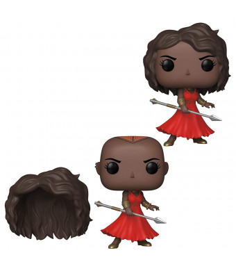 Funko Pop! Marvel: Black Panther - Okoye with Red Dress and Removable Wig, Fall Convention Exclusive