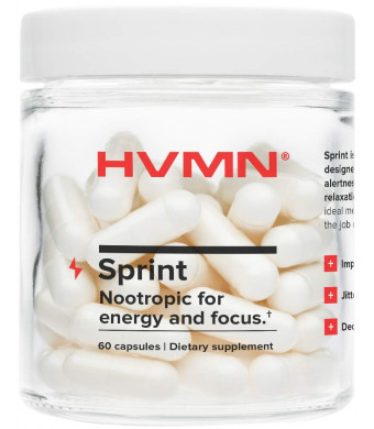 HVMN Sprint Nootropic, Energy Pill and Focus Supplement - Caffeine, L-Theanine, and Panax Ginseng Supplement