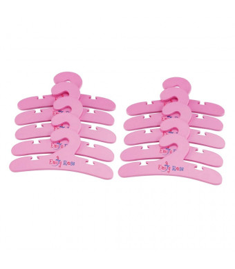 Emily Rose 14 Inch Doll Furniture Accessories | 10 Pack Pink Wooden Doll Closet Hangers for 14 Inch Doll Clothes | Fits 14" American Girl Wellie Wishers Dolls