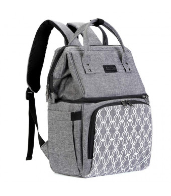 AmHoo Insulated Lunch Box Cooler Backpack Waterproof Leak-proof Lunch Bag Tote For Men Women,Hiking/Beach/Picnic/Trip with Strongest YKK Zipper (Grey)