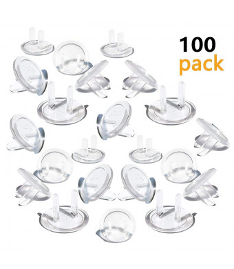 Outlet Plug Covers (100 Pack) Ultra Clear Child Proof Electrical Protector Safety Caps Electrical Socket Covers by Jackshadow
