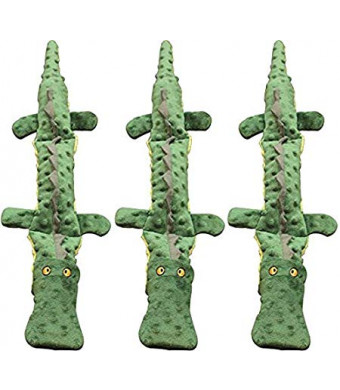 Ethical Pets 54096 Skinneeez Extreme 3 Squeaker Stuffing Free Dog Toy, 25", Crocodile, Green (3-(Pack))