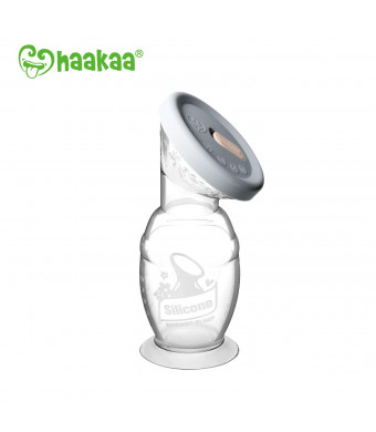 Haakaa Gen 2 Silicone Breast Pump with Suction Base and Leak-Proof Silicone Cap, 5 oz/150 ml, BPA PVC and Phthalate Free