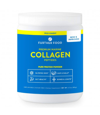 Further Food Premium Marine Collagen Peptides | Wild-Caught, Non-GMO, Paleo, Keto | Hydrolyzed Marine Collagen Powder for Hair, Skin, Nails, Bones and Joints