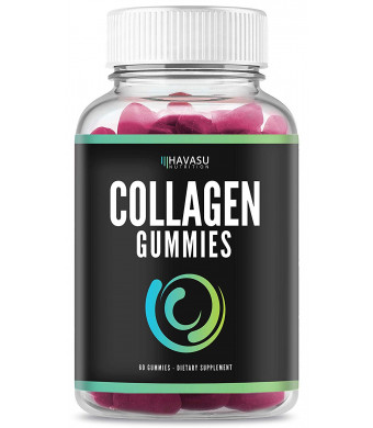 Collagen Gummies Formulated to Increase Hair, Skin, and Nail Growth with Natural, Vital Proteins and Collagen Peptide Vitamins; Non-GMO, Gelatin-Free, Pure Ingredients; 60 Gummies for Men and Women