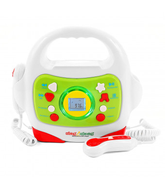 IQ Toys MP3 Karaoke Music Player, with 2 Sing Along Microphones. Stream Music by Bluetooth, MP3 or Micro SD