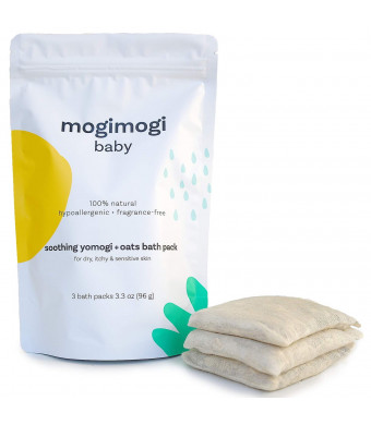 Organic Oatmeal Bath Soak Treatment for Sensitive Skin  Baby and Kids Eczema Relief  All Natural and Fragrance Free - Wash, Soothe and Moisturize All-in-One, 3.3 Oz (6 uses) Made in USA - mogi mogi baby