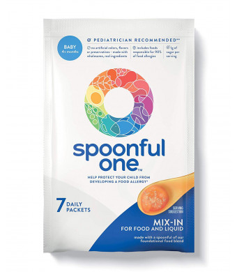 SpoonfulOne Once-Daily Mix-Ins: A Simple and Safe Approach to Help Protect Babies from Developing a Food Allergy. 7-Count Supply of Baby Food add-in for Age 4+ Months
