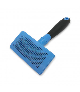 Pet Craft Supply Self Cleaning Slicker Pet Grooming Brush for Dogs and Cats with Short to Long Hair, Removes Mats, Tangles and Loose Hair