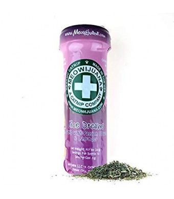 Meowijuana Mice Dreams - Catnip with Passion Flower and Lavender - A Premium Blend to Help Your Cat, Kitty, and Feline Relax!