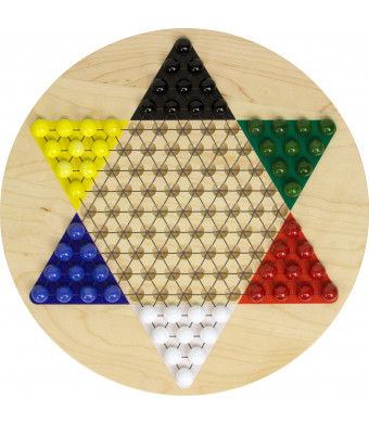 Printed Maple Chinese Checkers - Made in USA