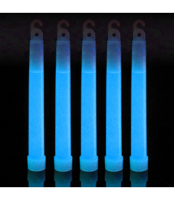 25 Blue 6 Inch Glow Sticks Bulk Pack | Long Lasting 8-12 Hours Bright Chemical Lights | Industrial Grade  Emergency Light Sticks | Glow in The Dark Lightsticks