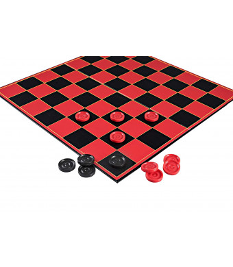 Point Games Checkers Game with Super Durable Board - Indoor/Outdoor Fun Board Game for All Ages