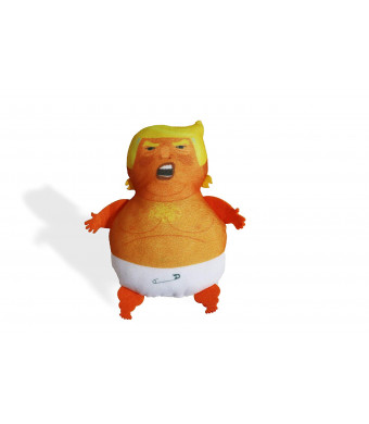 Donny Doll - Baby Donald Trump Plush Doll -Stuffed with Catnip. Novelty Toy { Baby Trump Balloon Protest} Cat Toy/Gag Gift; White Elephant